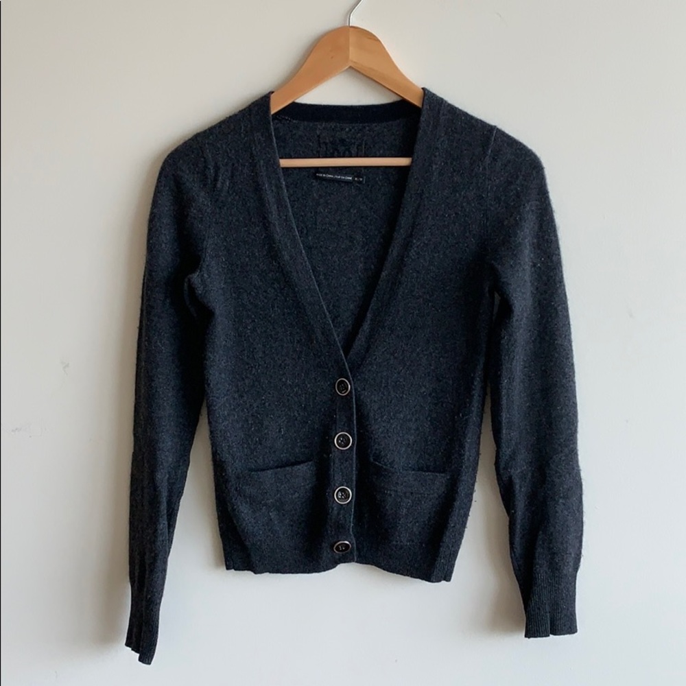 Women's Cashmere Button-Front V-Neck Cardigan Sweater